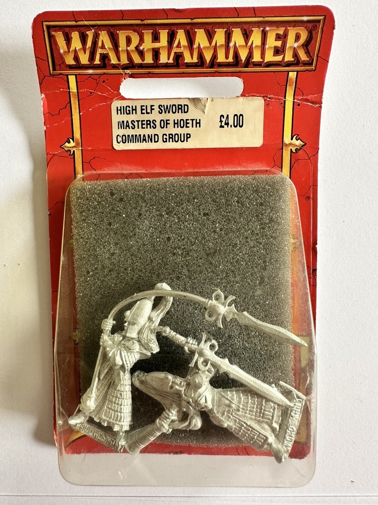 Warhammer High Elf Sword Masters of Hoeth, Command Group Blister 90's Games Work