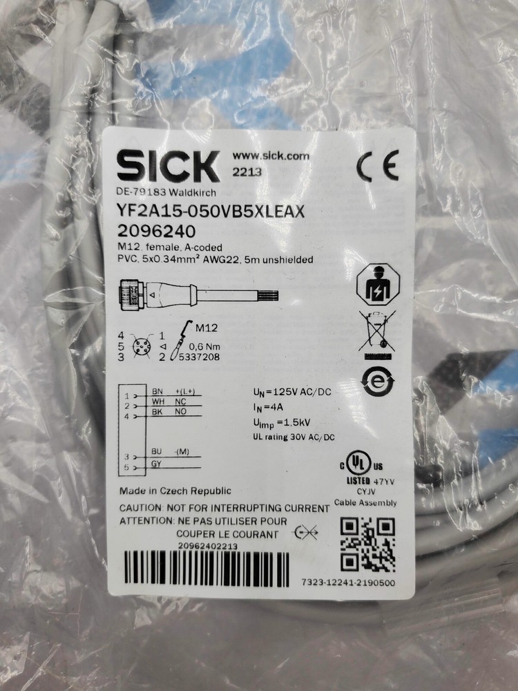 Sick YF2A15-050VB5XLEAX Cable Assembley