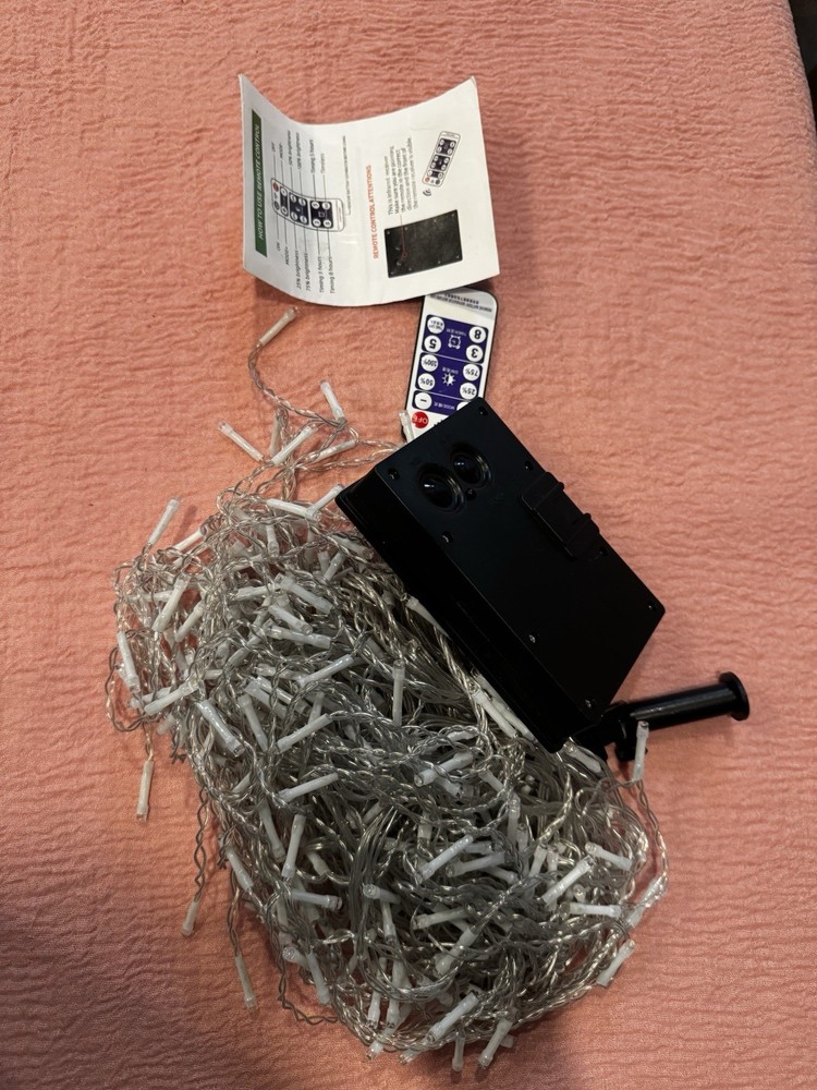 Solar LED Outdoor String Lights Warm White Waterproof Remote Control