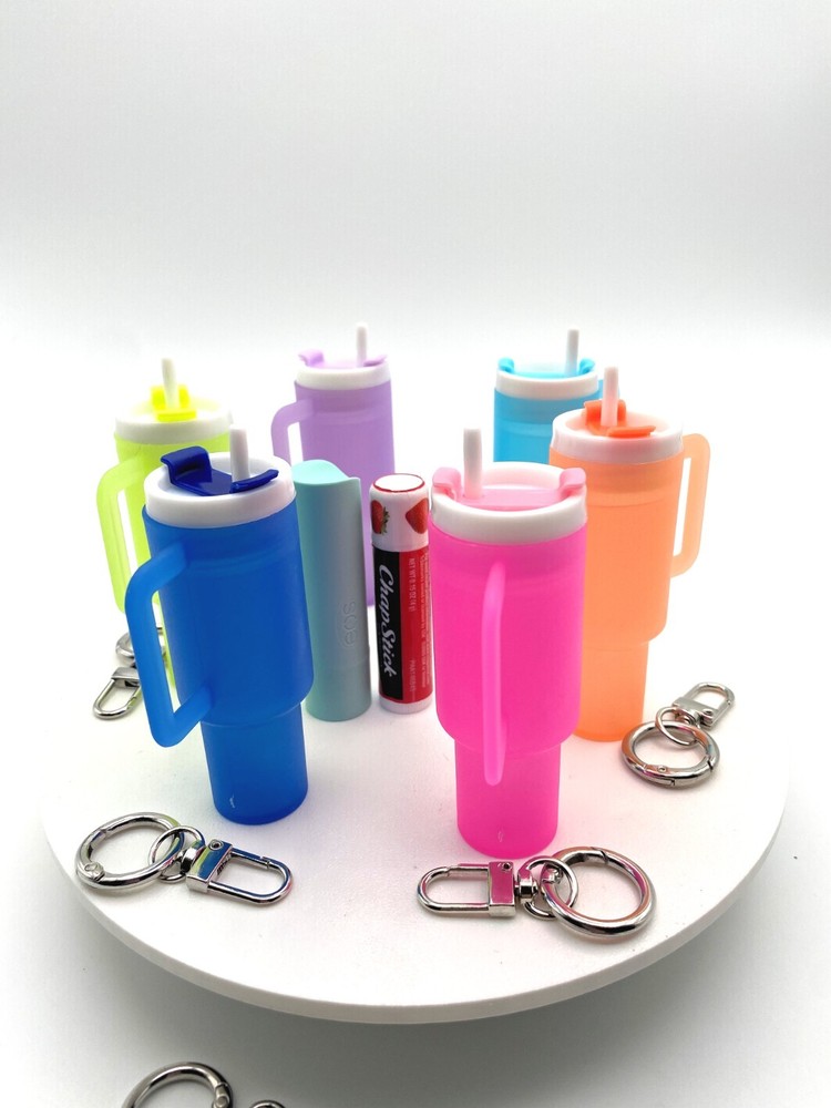 Mini Chapstick Tumbler Holder Keychain