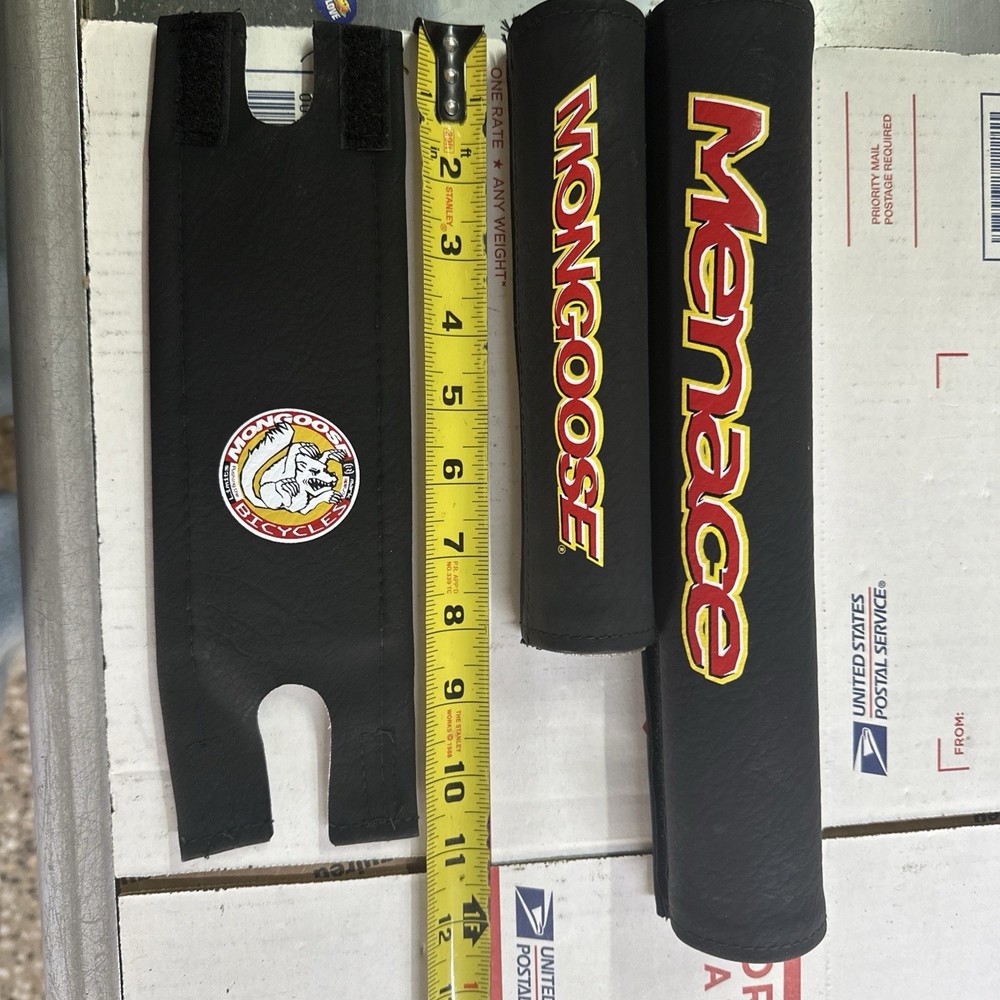 Mongoose FRAME STEM BLK HANDLEBAR PAD SET Old School BMX Pads