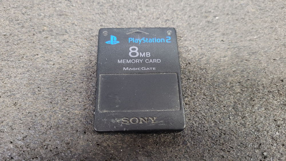 Sony PS2 Authentic Memory Card SCPH-10020 8MB MagicGate - BLACK - Tested