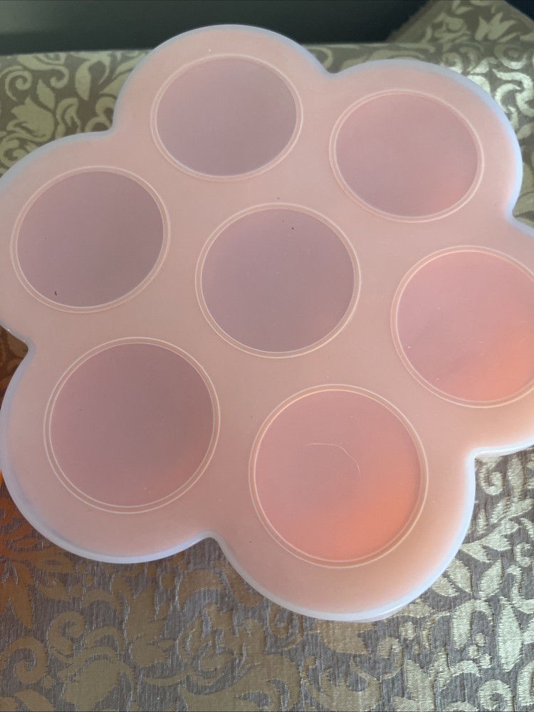 2 Silicone Egg Bite Molds With Lid Orange Color