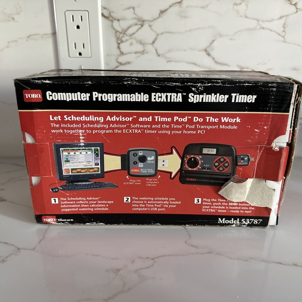 TORO Ecxtra Sprinkler Timer 6-8 Zone (expand to 10) Computer Programmable 53787