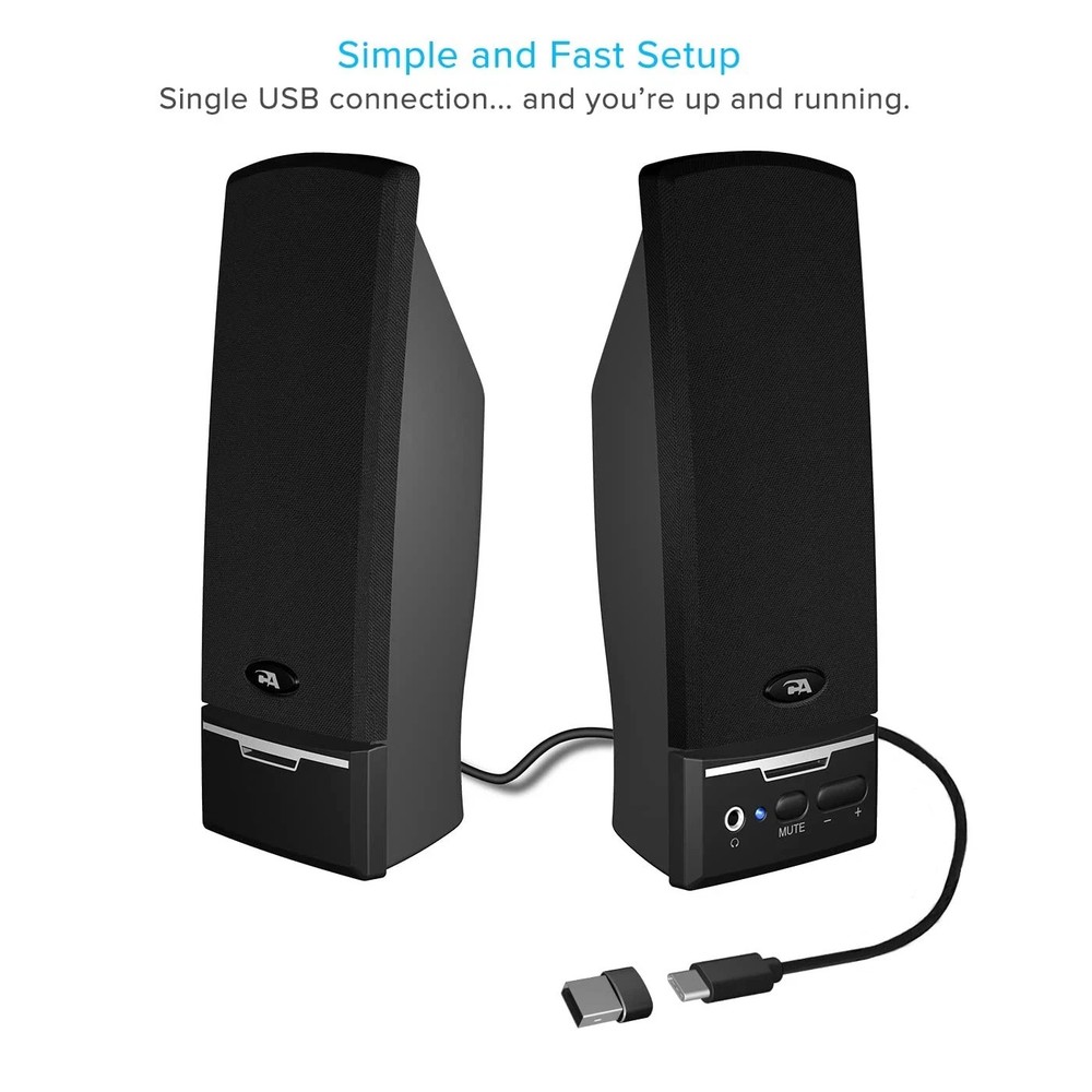 Cyber Acoustics CA-2014USB Computer USB 2.0 Desktop Computer Speakers