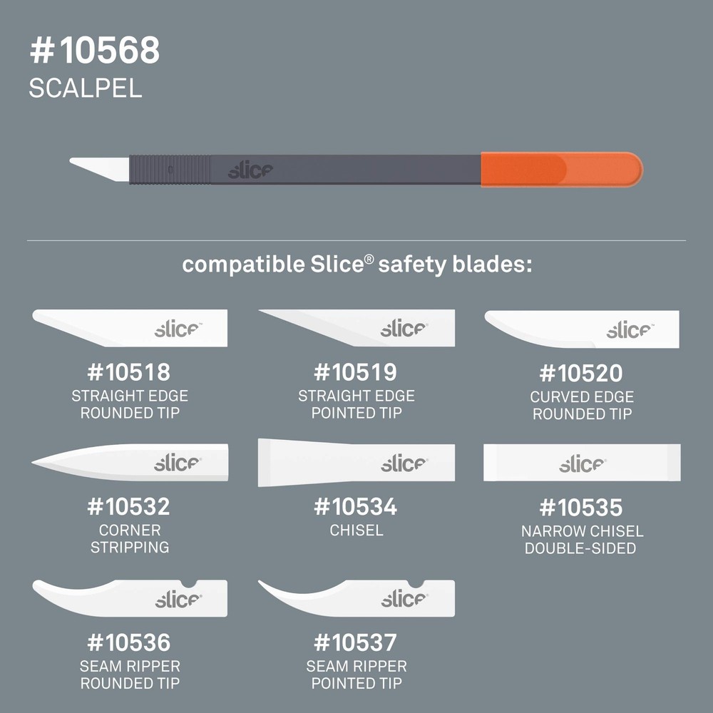 Slice Scalpel 1 Pack Black with Orange