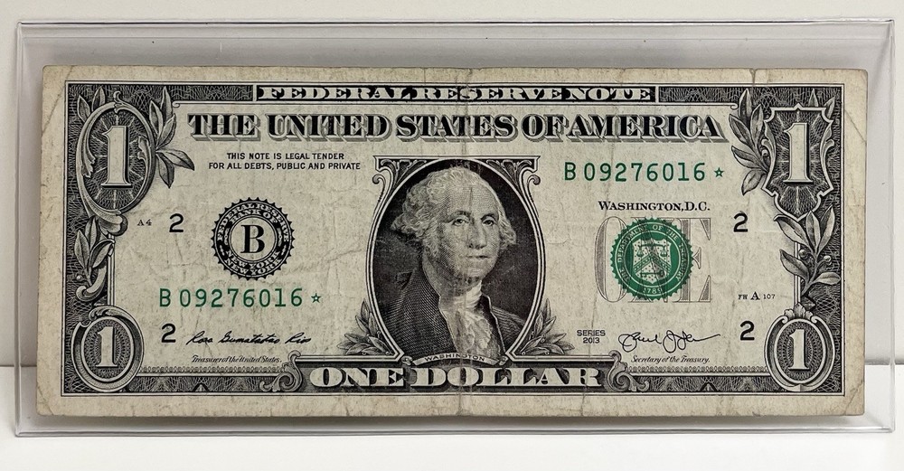 $1 2013 B Duplicate FW Star Note B09276016