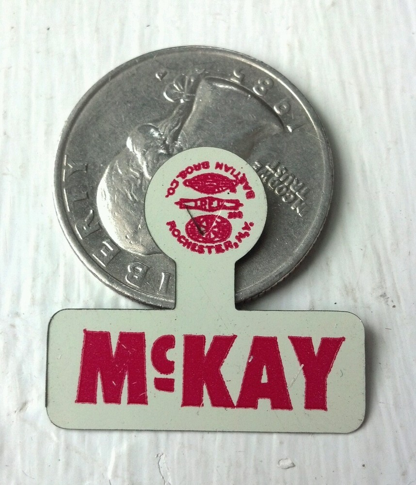 Vintage"McKay" Political tab back Pin