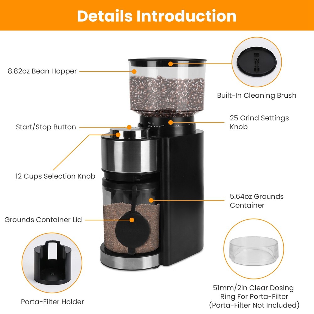 Electric Coffee Grinder Coffee Bean Grinder Home Office Coffee Grinder Machine