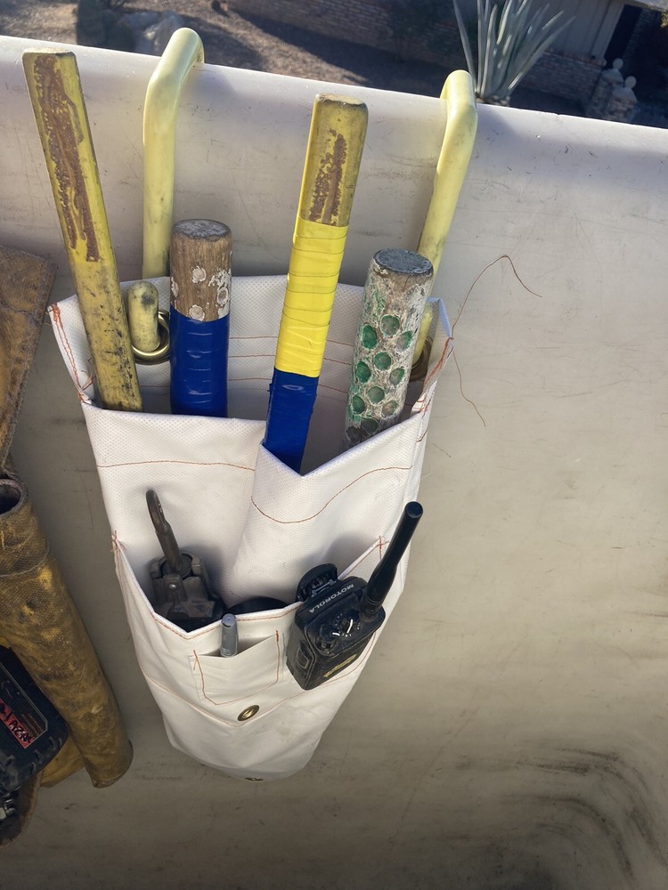 Lineman Bucket Bag, Compression Tool/ACSR Cutters Holder, Lineman Tool, White