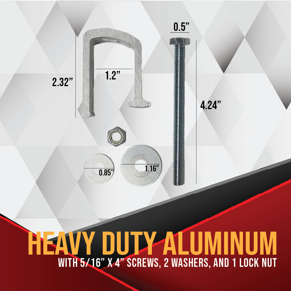 Boxer Toolbox Truck Clamp, Universal Aluminum Tie Down 2 Pack