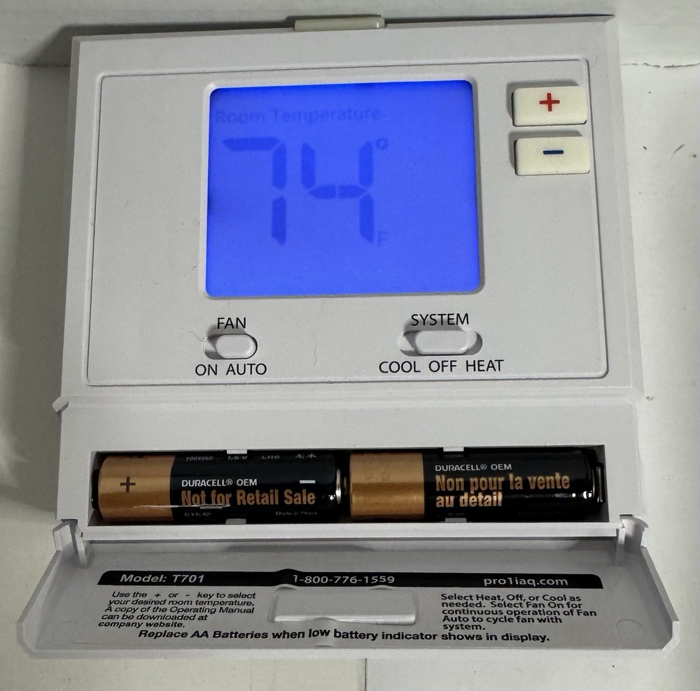 Pro1 Model T701 Digital Non Programmable Thermostat Pre-owned