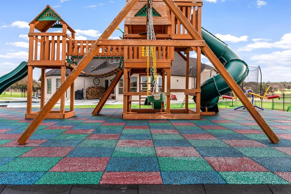 Playsafer Elevate Rubber Playground Tiles - 1" Thick High Density Interlocking
