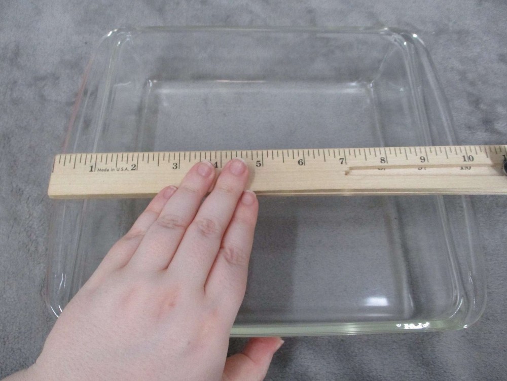 Anchor Hocking Glass Baking Dish Rectangular Square Set 2 pcs Clear Used