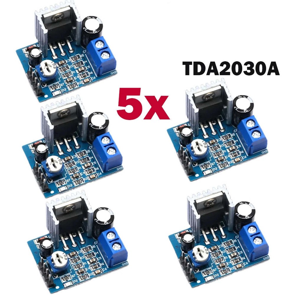 5Pcs Mono Power AMP Module 18W Board 6-12V with Adjustable Resistor Control