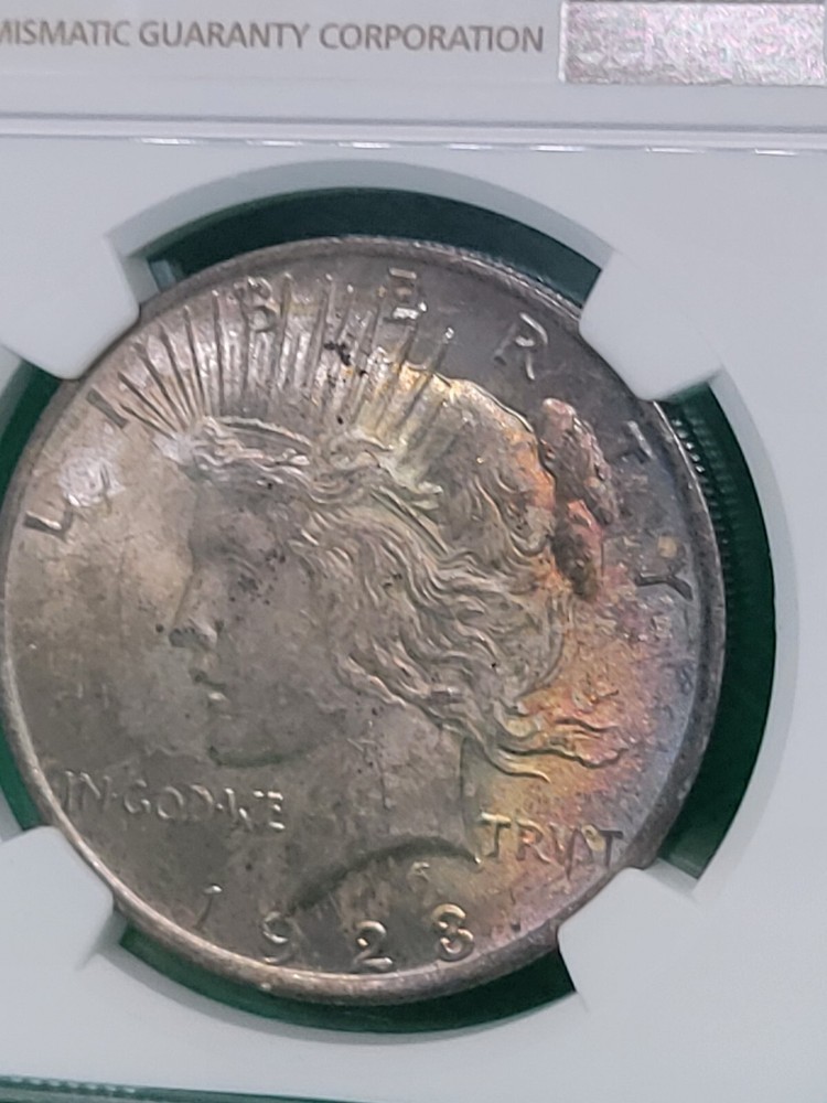 1923 $1 Peace Dollar NGC MS63 Toned