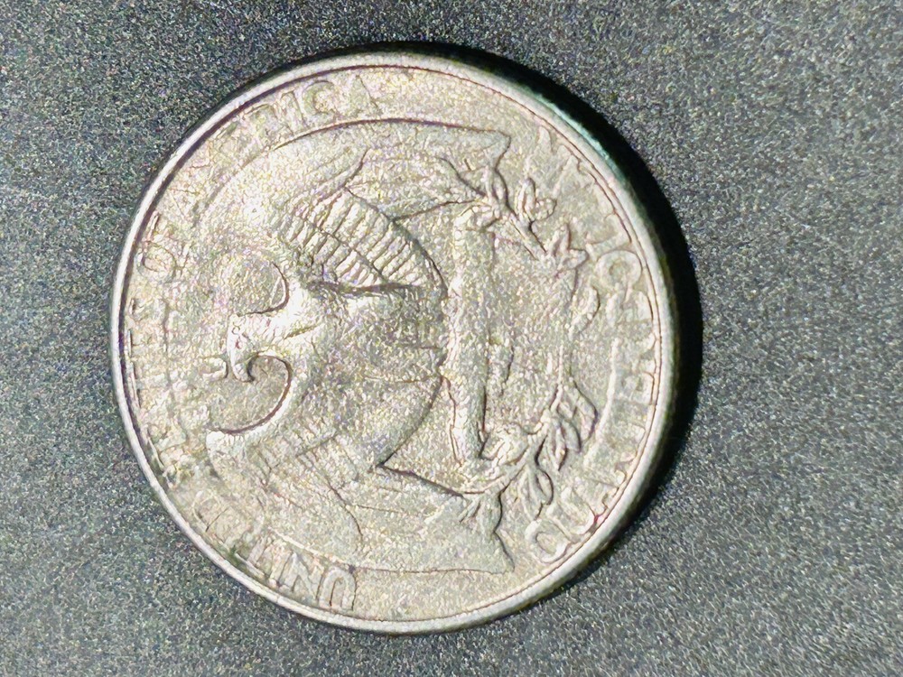1994 Washington Quarter Massive Struck Through Grease Error Obverse and Reverse
