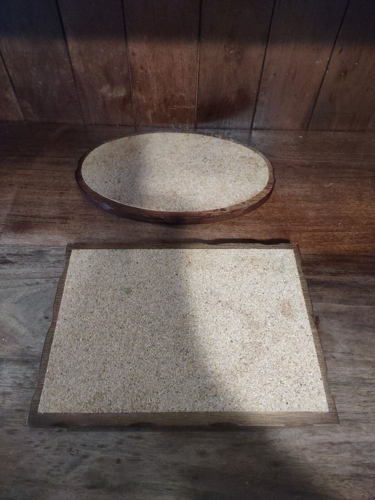 2 Vintage Wooden Kitchen Trivets