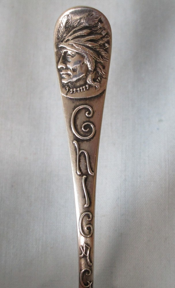 Sterling Souvenir Spoon Coliseum, Chicago , No Monogram