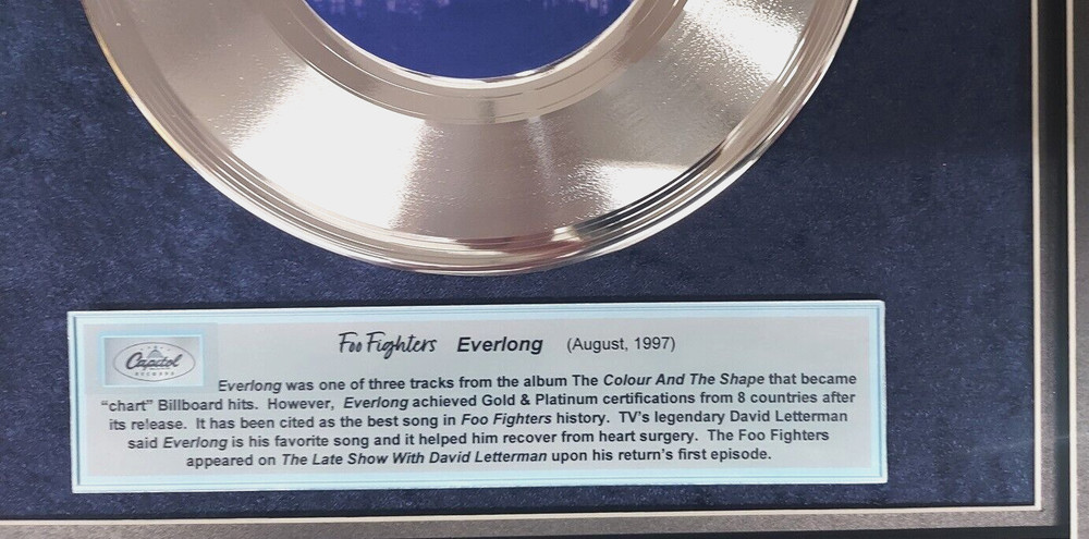 FOO FIGHTERS - Everlong (Single platinum award) + extras