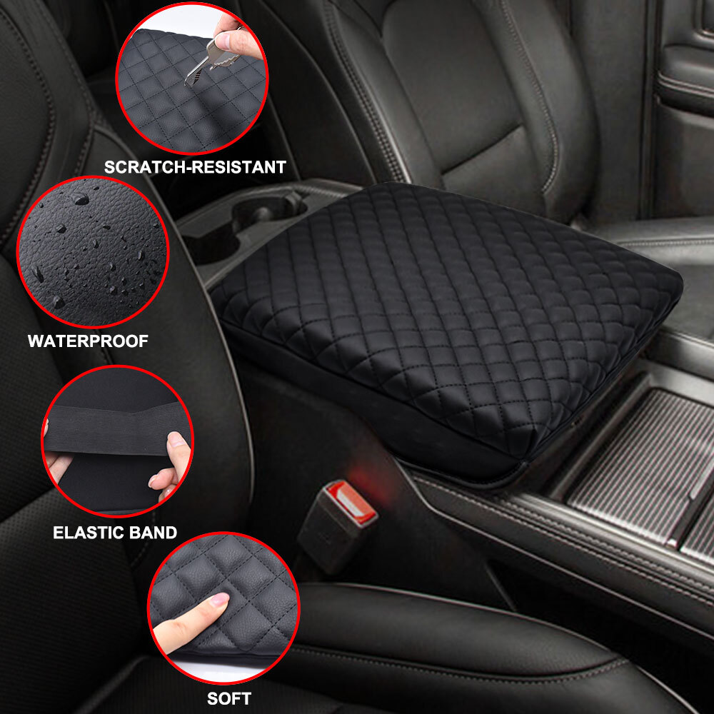 For 2019-2024 RAM 1500 Console Armrest Leather Cover Cushion Pad Protector