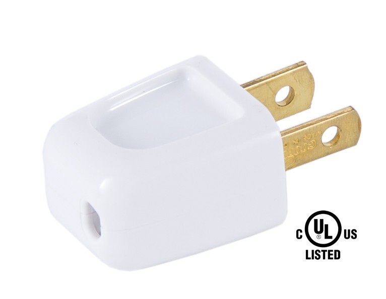 WHITE Quick-connect Plug Polarized for SPT-1 wire LAMP PART