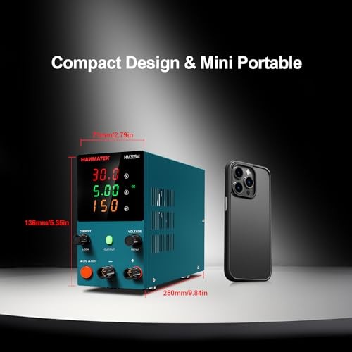 DC Power Supply (0-30 V 0-5 A) HM305M Mini Variable Switching Digital Bench