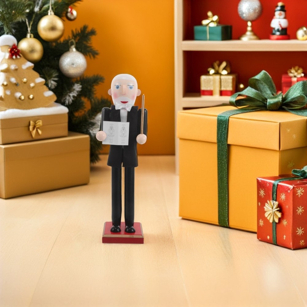 Nutcracker Professor Ornament Shelf Decor Decorative Black Nutcrackers