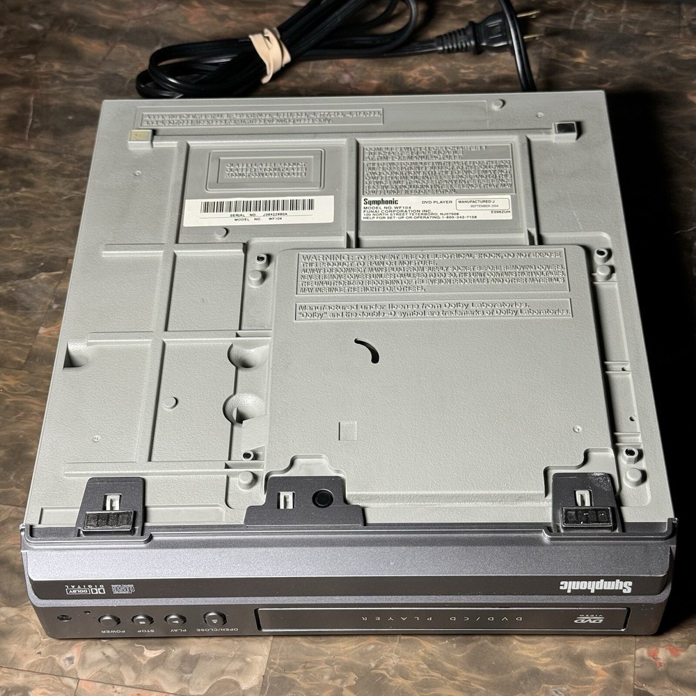 Symphonic WF104 DVD/CD Player NO REMOTE TESTED