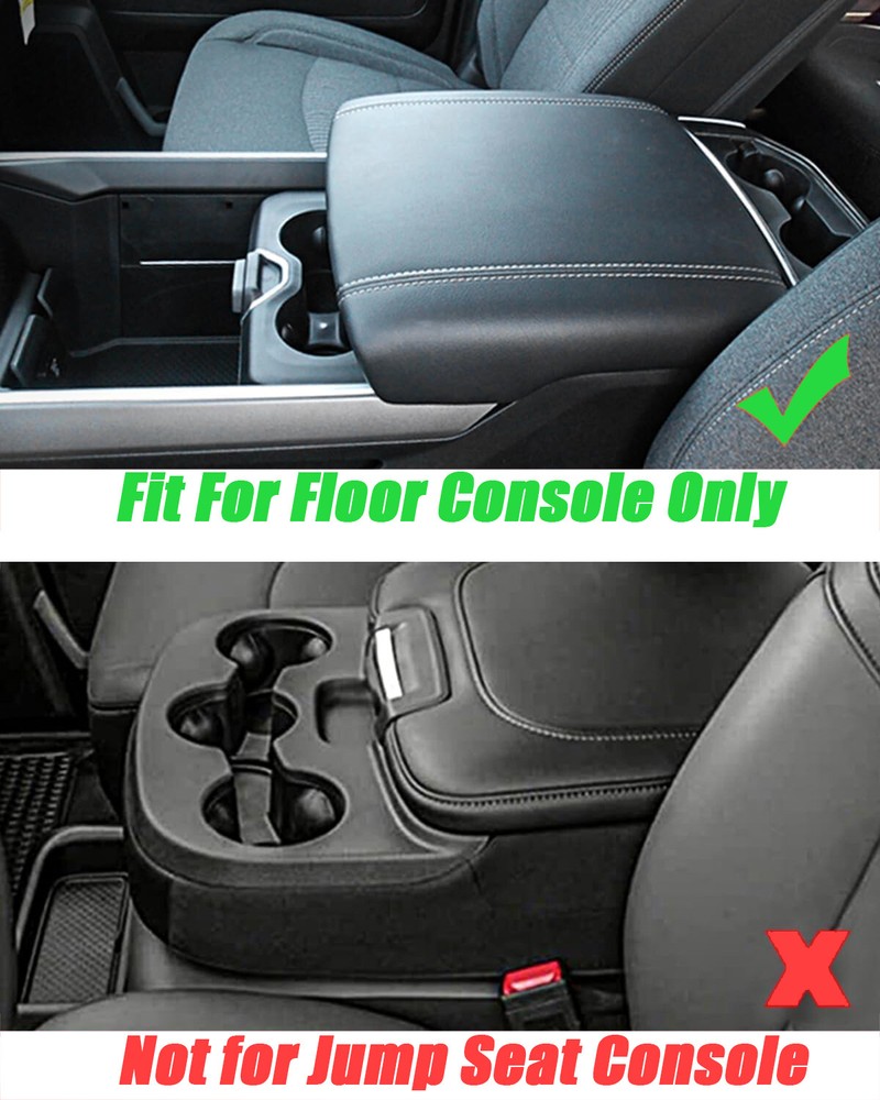 For 2019-2024 RAM 1500 Console Armrest Leather Cover Cushion Pad Protector