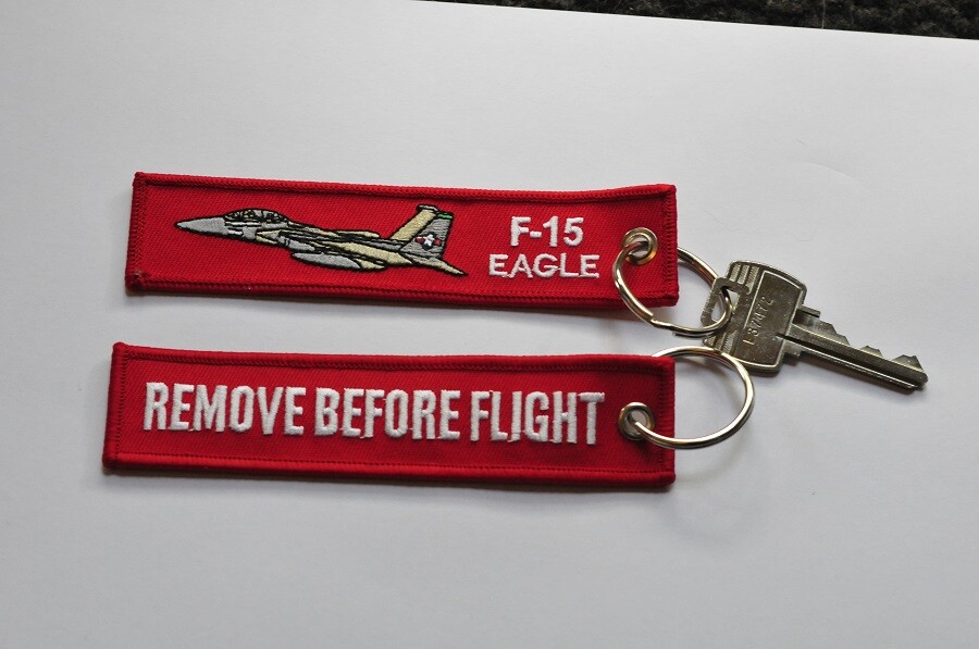 F-15 Eagle keychain keyring bagage label