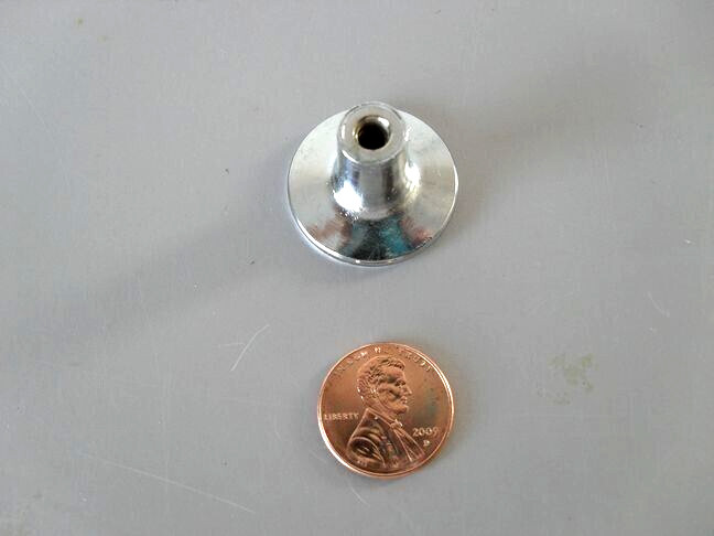 Vintage 1" Small Chrome Drawer Knobs Cabinet Door Pull Concave Face