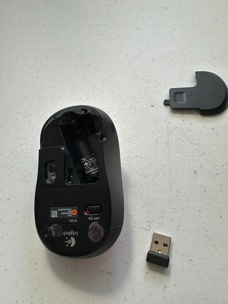 LOGITECH M185 MOUSE (RED) WITH RECEIVER