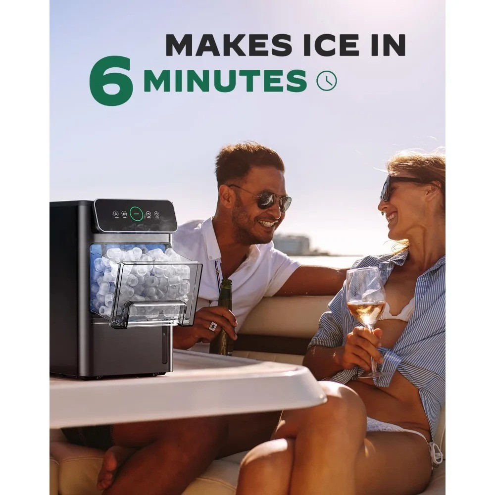 Portable Countertop Ice Maker Machine Bullet Ice Fast Electric Kitchen Camping