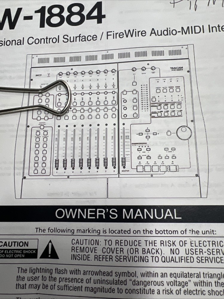 TASCAM FW-1884 FireWire Audio/MIDI Interface & Control Surface Mixer.