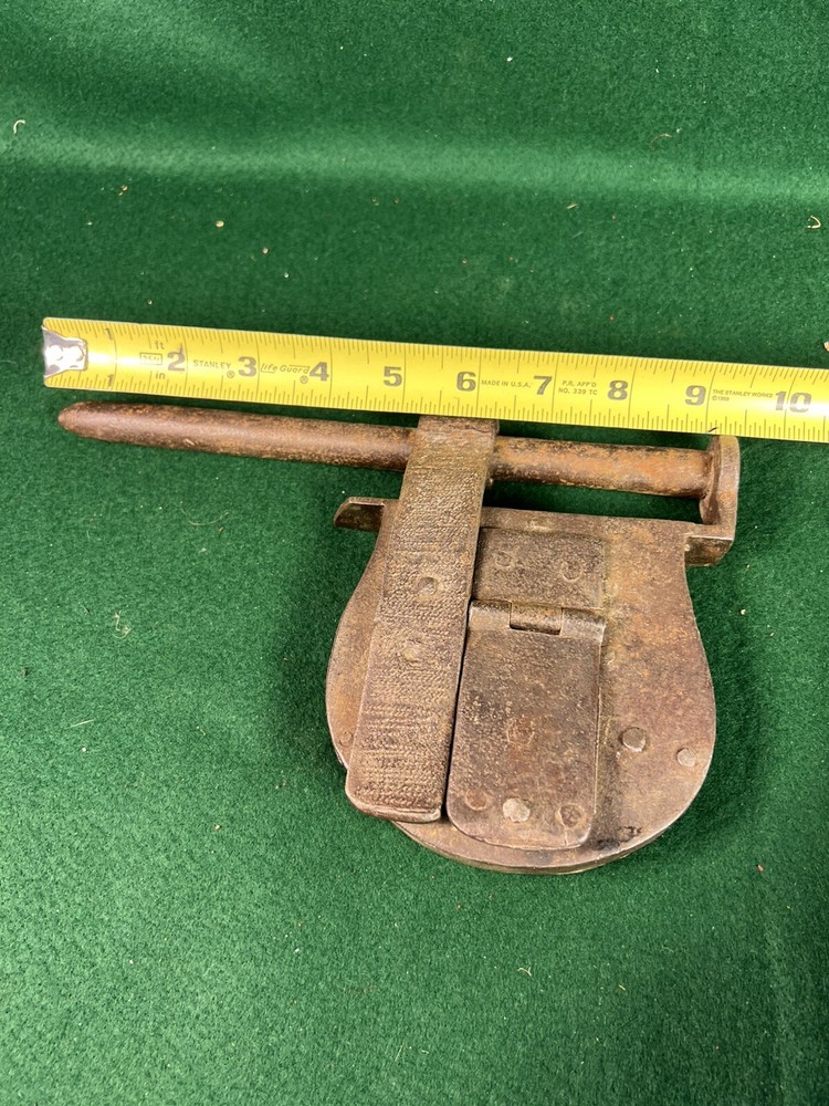 Antique Hand Forged Sliding Hasp Lock