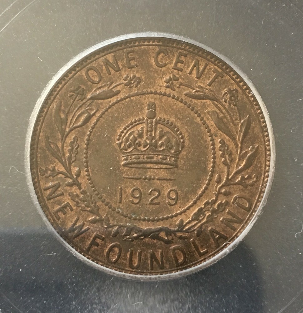 1929 ICG Graded Newfoundland Large ¢1 Cent, **MS-65** #4301