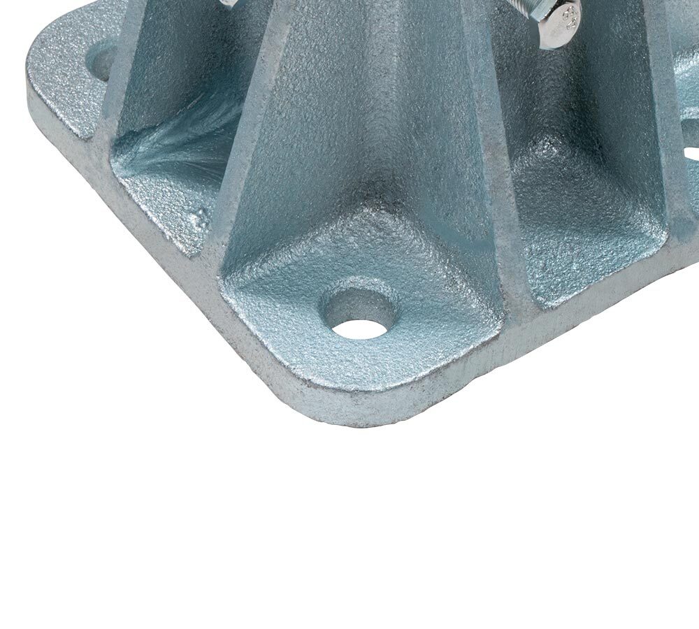 4"X4" Steel Safety Railing Single Mounting Socket for Construction Sites