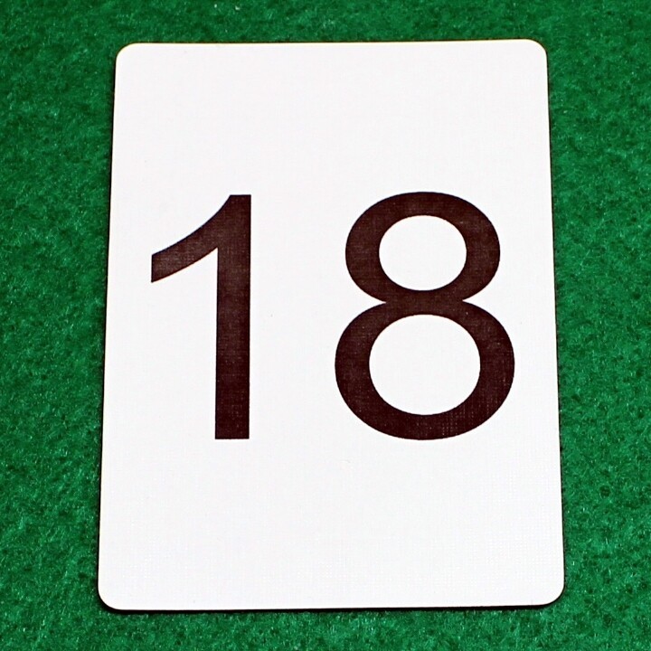 Number 18, Bicycle Printed Gaff Card, Blue