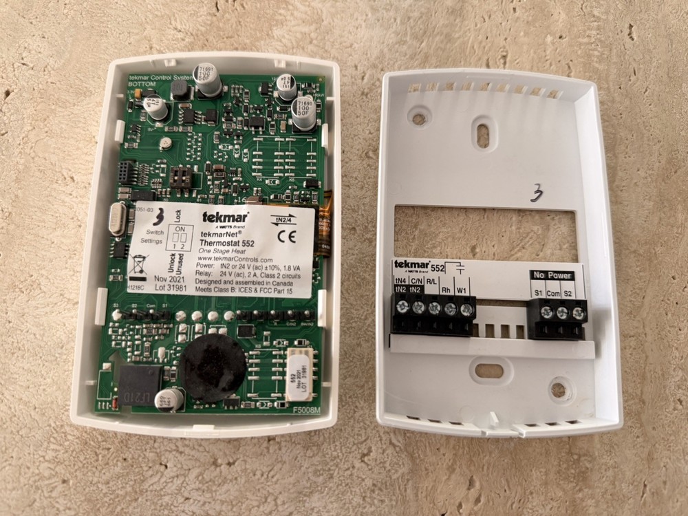 Tekmar 552 Thermostat ONE STAGE HEAT