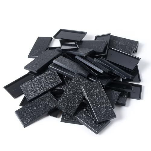 30x60mm Textured Plastic Rectangular Bases Wargames Table Top Games 50 Count