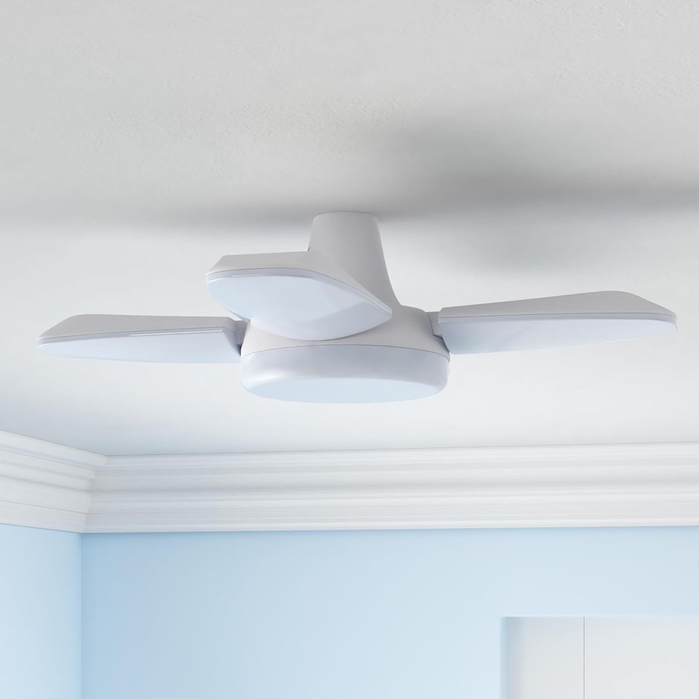 4 Pack LED Garage Lights, 6000LM 60W Deformable Shop Light W/ 4 Adjustable Panel