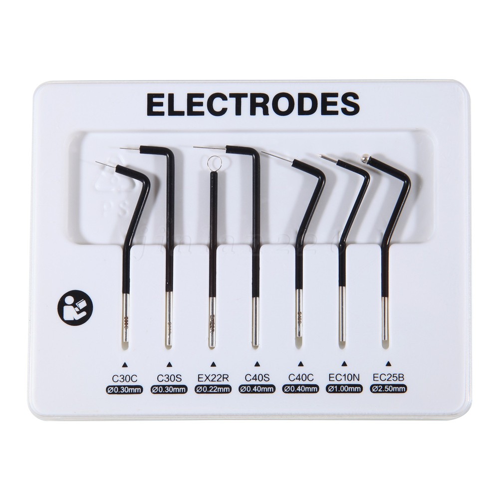 7-Piece Dental Electrodes Set with Reusable Tips (Black)