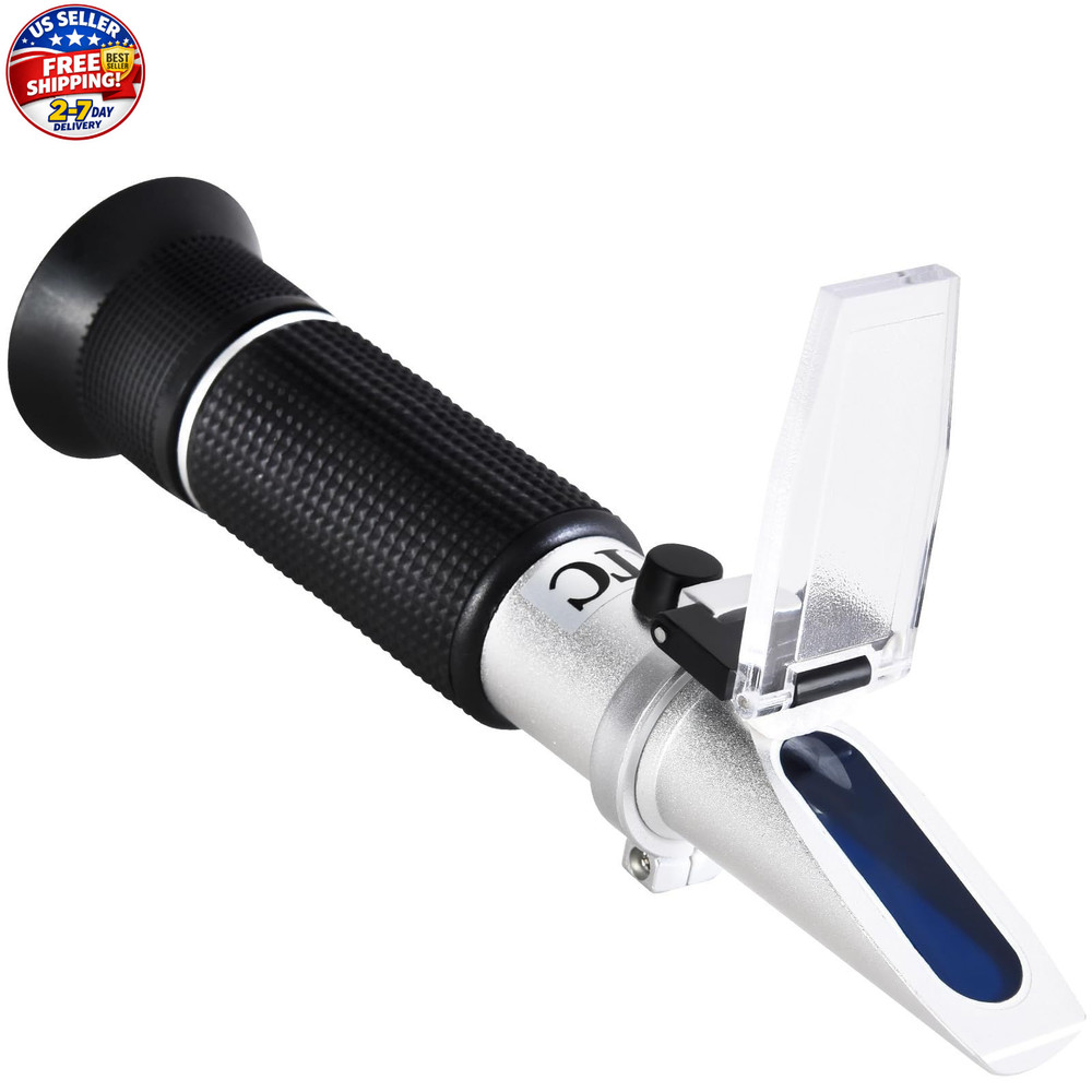 Portable Brix Refractometer with ATC, Accurate Dual Scale Brix Meter Specific...
