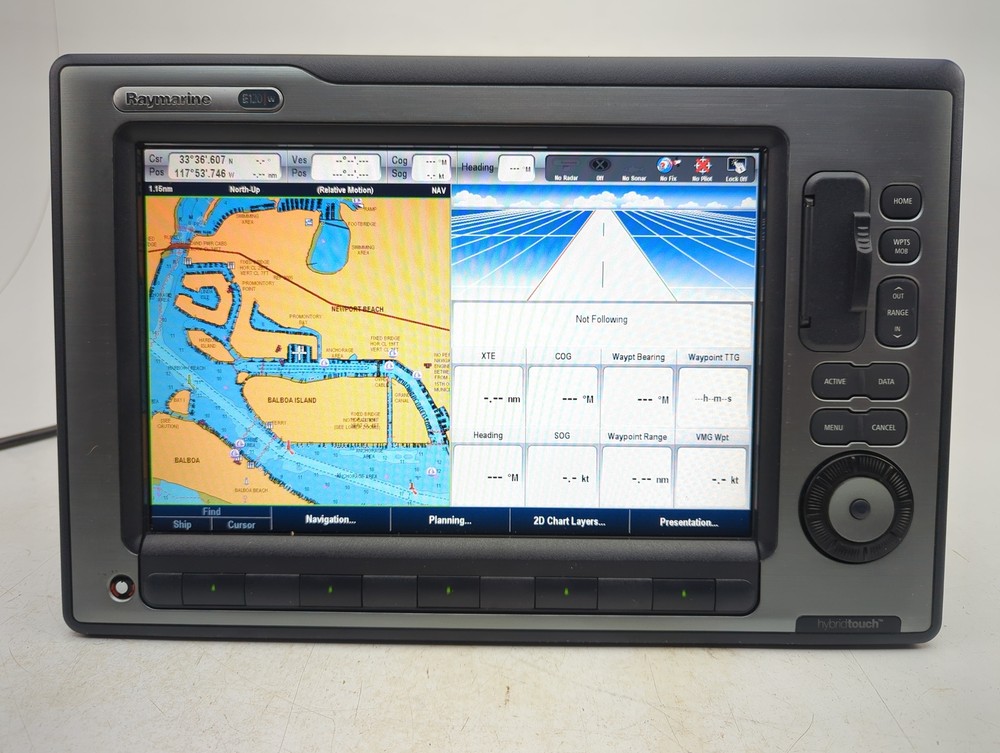 Raymarine E120W E62223 Touchscreen 12" FishFinder Radar GPS Chartplotter Display
