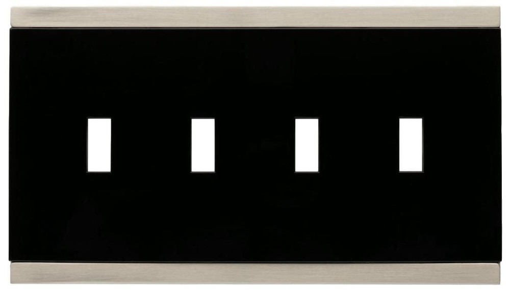 Franklin Brass - Basic Stripe Quad Toggle Switch Wall Plate - 135763