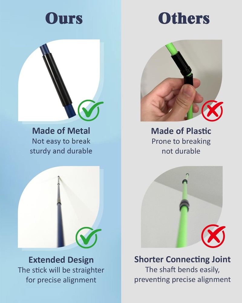 Golf Alignment Sticks, 2 Pack Plastic 49" Collapsible Alignment Stick Golf Pr...