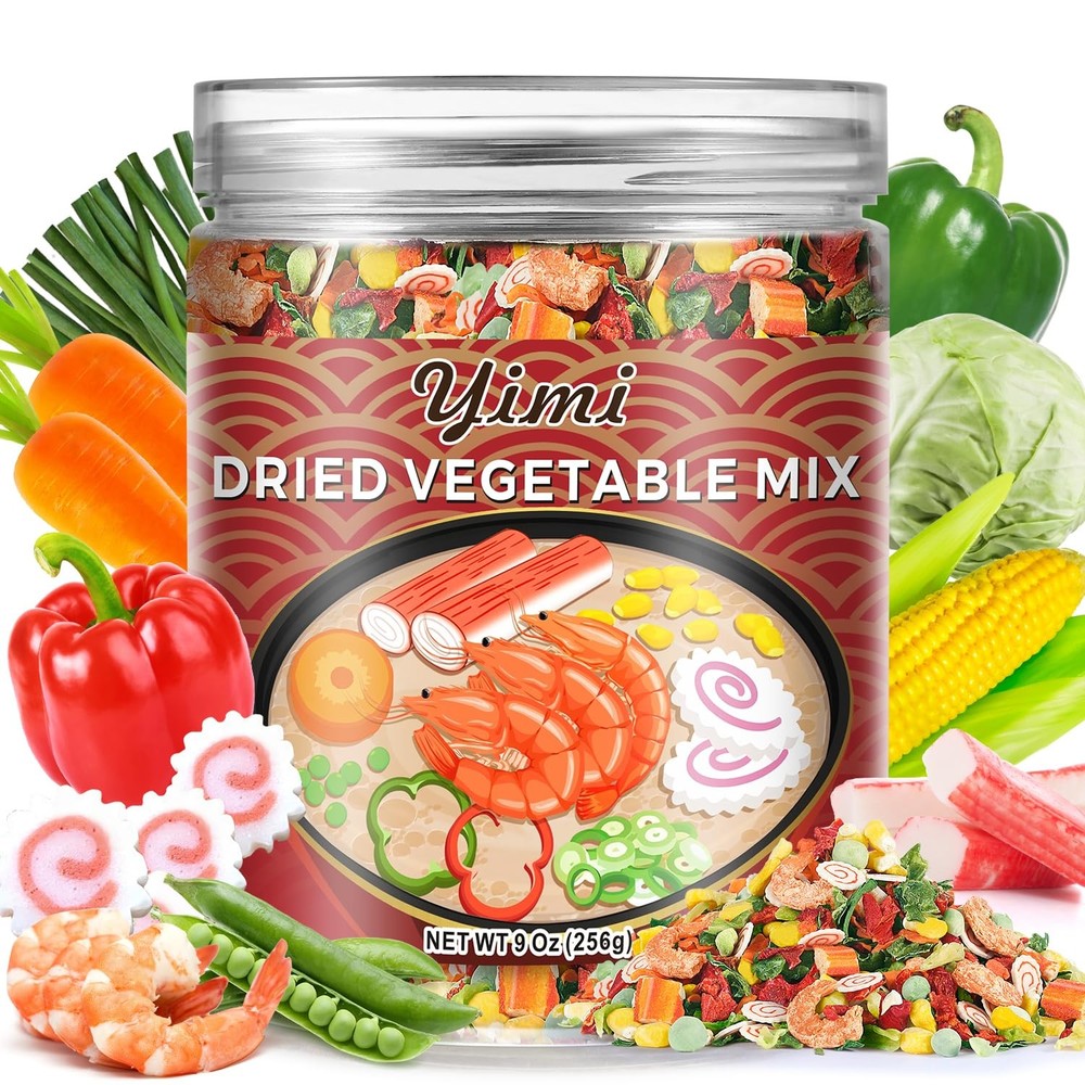 Dried Seafood Ramen Toppings for Ramen Noodles, Include 10 Different Toppings -