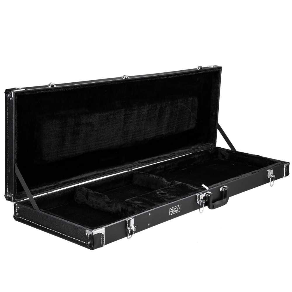 Hard Case Flat Black Grade Electric Guitar Square