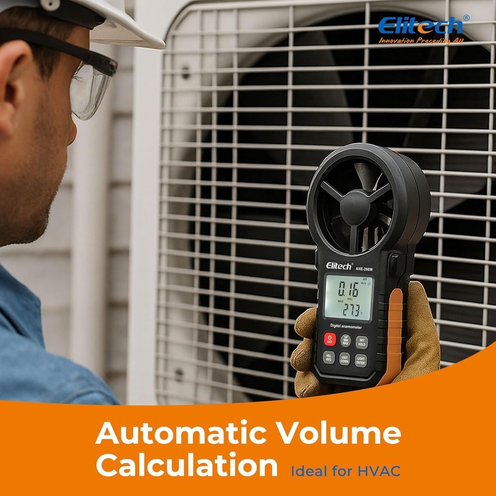 ANE-200W Bluetooth Anemometer, Digital Wind Speed Meter w Temperature & USB Data